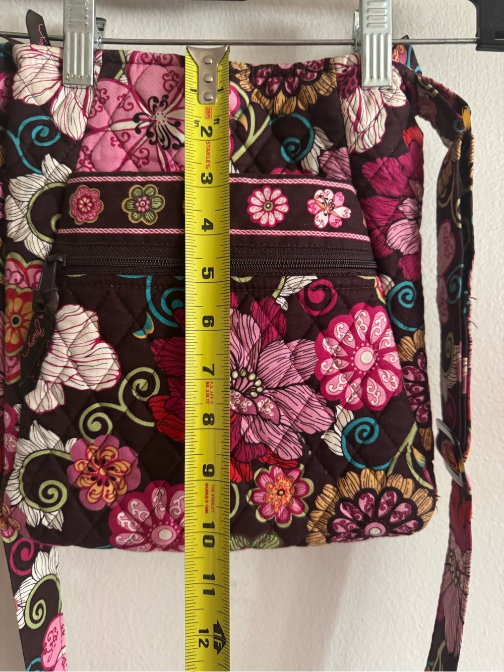 Vera Bradley Mod Floral Pink Quilted Crossbody Bag - Retired Pattern 2007 - Picture 3 of 5